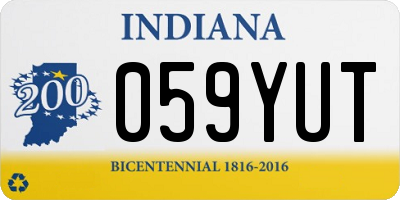 IN license plate 059YUT