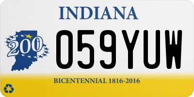 IN license plate 059YUW