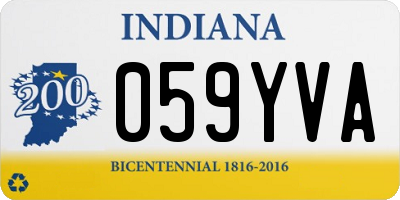 IN license plate 059YVA