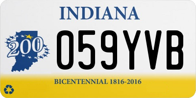 IN license plate 059YVB