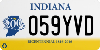 IN license plate 059YVD
