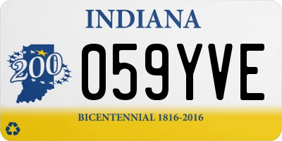 IN license plate 059YVE