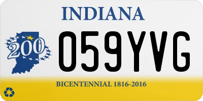 IN license plate 059YVG