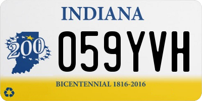 IN license plate 059YVH