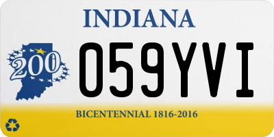 IN license plate 059YVI