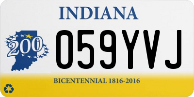 IN license plate 059YVJ