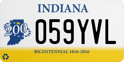 IN license plate 059YVL
