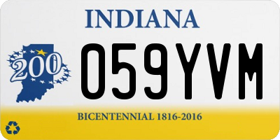 IN license plate 059YVM