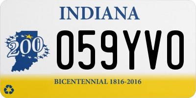 IN license plate 059YVO
