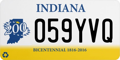 IN license plate 059YVQ