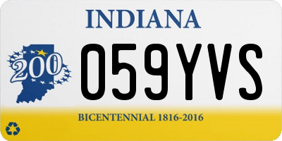 IN license plate 059YVS