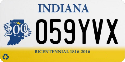 IN license plate 059YVX