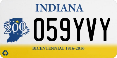 IN license plate 059YVY