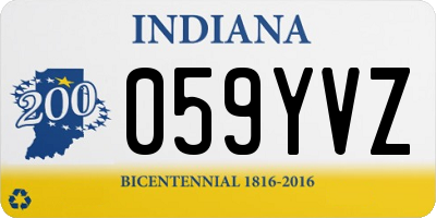 IN license plate 059YVZ