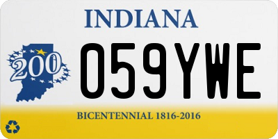 IN license plate 059YWE