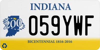 IN license plate 059YWF
