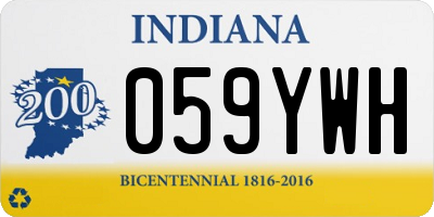 IN license plate 059YWH