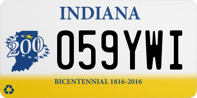 IN license plate 059YWI