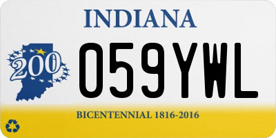 IN license plate 059YWL