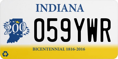 IN license plate 059YWR