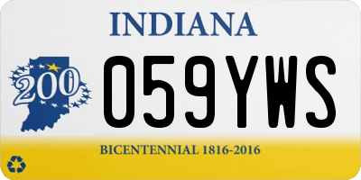 IN license plate 059YWS