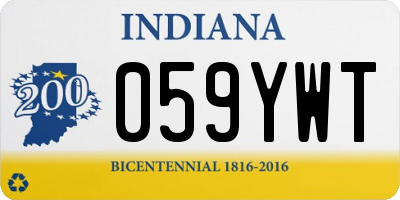 IN license plate 059YWT