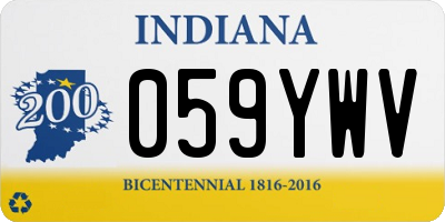 IN license plate 059YWV