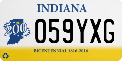 IN license plate 059YXG