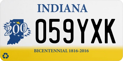 IN license plate 059YXK