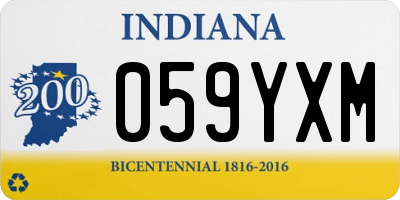 IN license plate 059YXM
