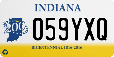 IN license plate 059YXQ