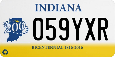 IN license plate 059YXR