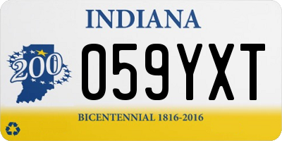 IN license plate 059YXT