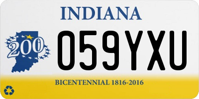 IN license plate 059YXU