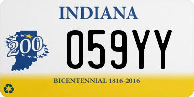 IN license plate 059YY