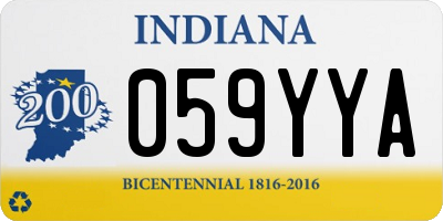 IN license plate 059YYA