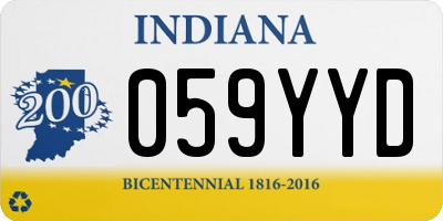 IN license plate 059YYD