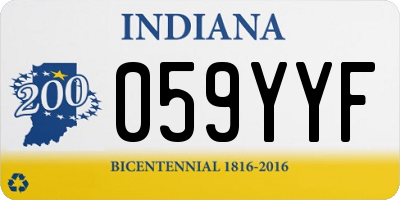 IN license plate 059YYF