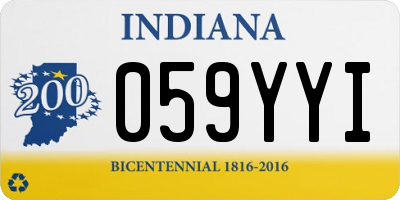 IN license plate 059YYI