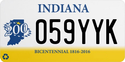 IN license plate 059YYK