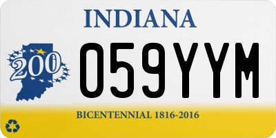 IN license plate 059YYM