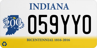 IN license plate 059YYO