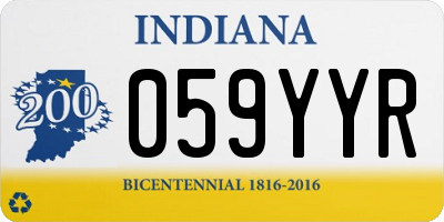IN license plate 059YYR