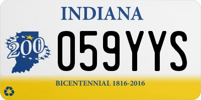 IN license plate 059YYS