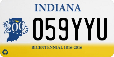 IN license plate 059YYU