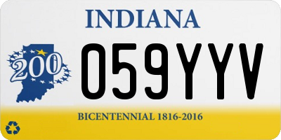 IN license plate 059YYV