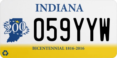 IN license plate 059YYW