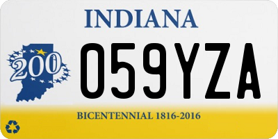 IN license plate 059YZA