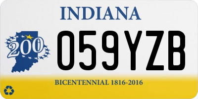 IN license plate 059YZB