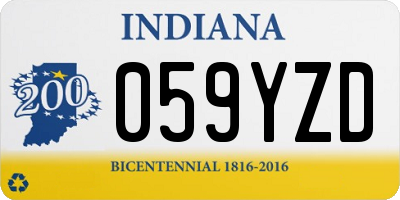 IN license plate 059YZD